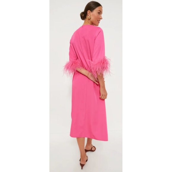 Tuckernuck Hot Pink Feather Jamie Dress Size L - Picture 7 of 16